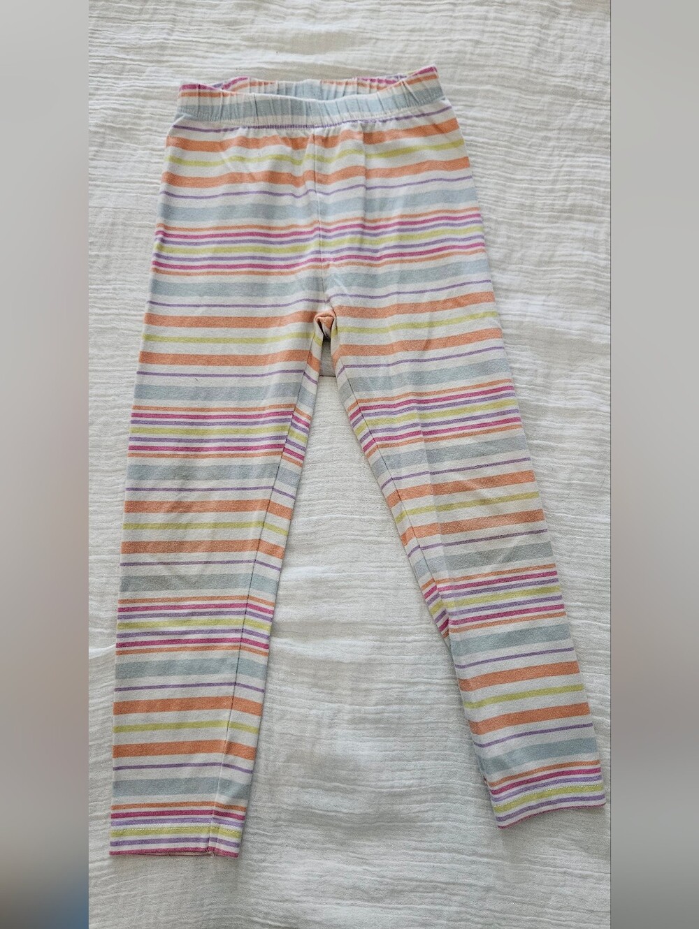Cat & Jack Pastel Multi Stripe Girls' Leggings Size XS 4/5